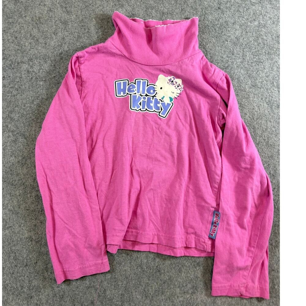 Sanrio Hello Kitty Shirt Girls 6X Pink Graphic Long Sleeve Turtleneck Cartoon